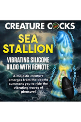 XR Brands - Creature Cocks - Sea Stallion Vibrating Silicone Dildo with Remote - Stag Shop