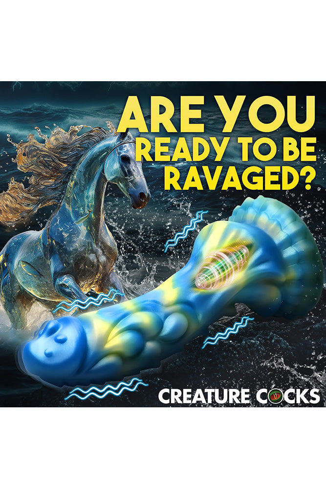 XR Brands - Creature Cocks - Sea Stallion Vibrating Silicone Dildo with Remote - Stag Shop