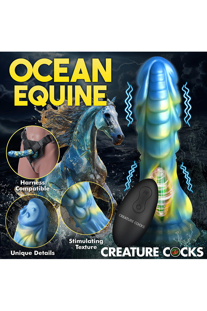 XR Brands - Creature Cocks - Sea Stallion Vibrating Silicone Dildo with Remote - Stag Shop