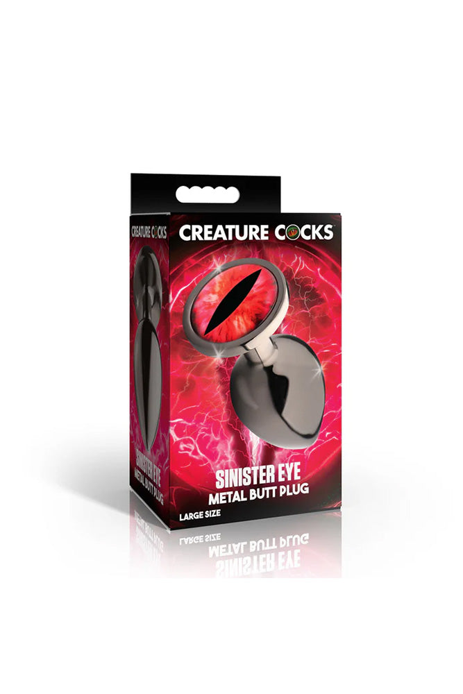 XR Brands - Creature Cocks - Sinister Eyes Metal Butt Plug - Stag Shop
