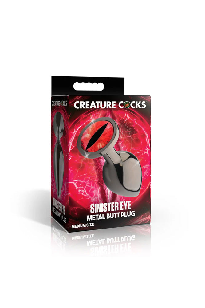 XR Brands - Creature Cocks - Sinister Eyes Metal Butt Plug - Stag Shop