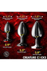 XR Brands - Creature Cocks - Sinister Eyes Metal Butt Plug Set - Stag Shop