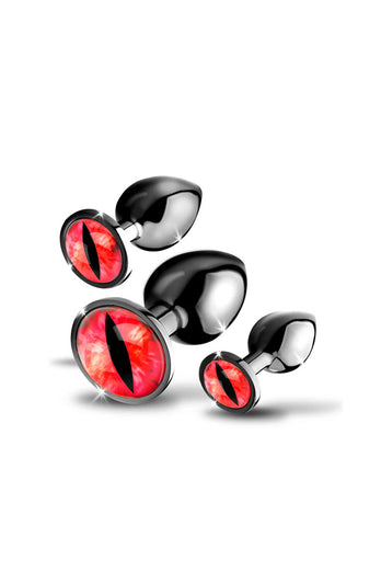 XR Brands - Creature Cocks - Sinister Eyes Metal Butt Plug Set - Stag Shop
