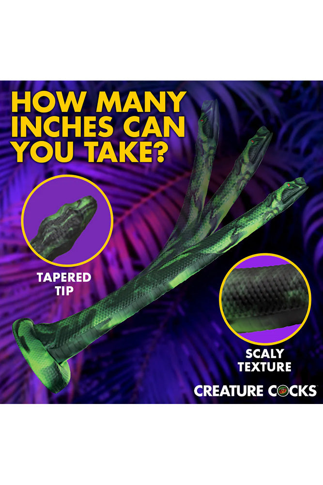 XR Brands - Creature Cocks - Spitting Serpent Silicone Enema Snake With Shower Adapter - Stag Shop