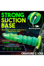 XR Brands - Creature Cocks - Squirmer Thrusting & Vibrating Dildo with Remote Control - Green - Stag Shop