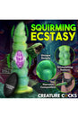 XR Brands - Creature Cocks - Squirmer Thrusting & Vibrating Dildo with Remote Control - Green - Stag Shop