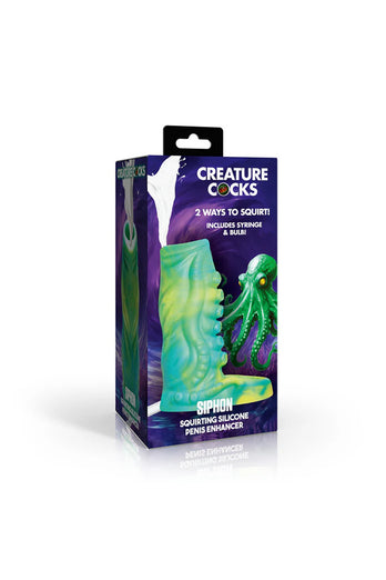 XR Brands - Creature Cocks - Squirting Tentacle Silicone Penis Enhancer - Stag Shop