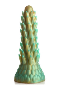 Thumbnail for XR Brands - Creature Cocks - Stegosaurus Spiky Reptile Silicone Dildo - Green - Stag Shop