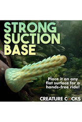 XR Brands - Creature Cocks - Stegosaurus Spiky Reptile Silicone Dildo - Green - Stag Shop