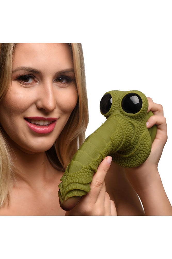 XR Brands - Creature Cocks - Swamp Monster Silicone Dildo - Green - Stag Shop