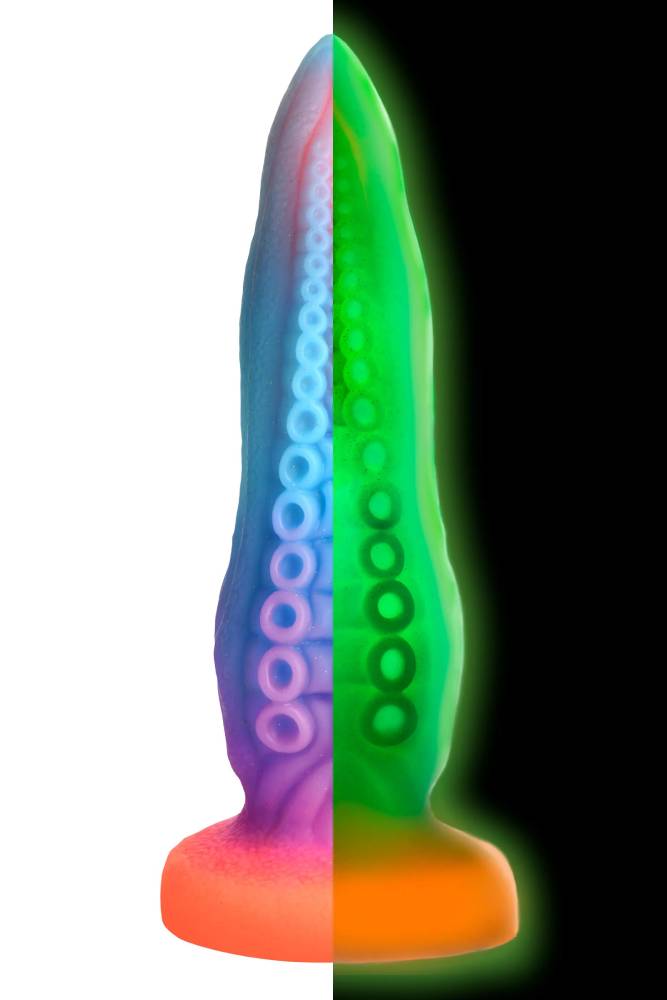 XR Brands - Creature Cocks - Tenta-Cock Glow-In-The-Dark Silicone Dildo - Mulicolour - Stag Shop