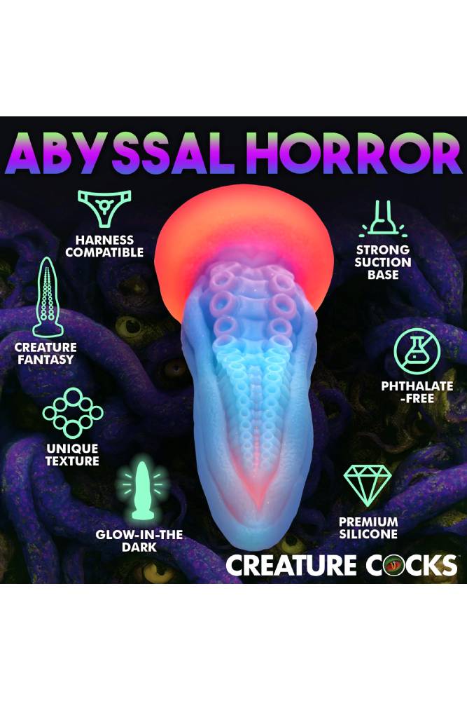 XR Brands - Creature Cocks - Tenta-Cock Glow-In-The-Dark Silicone Dildo - Mulicolour - Stag Shop