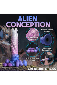 Thumbnail for XR Brands - Creature Cocks - Tenta-Queen Ovipositor Dildo with Eggs - Multicolour