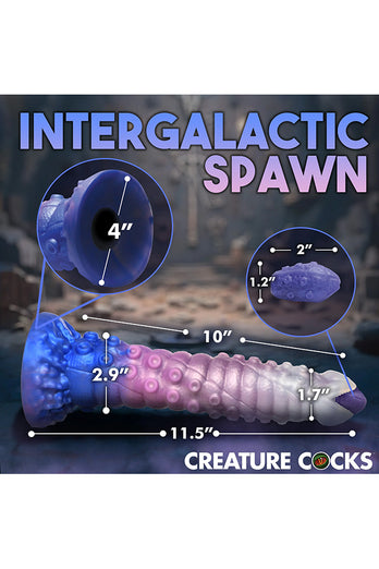 XR Brands - Creature Cocks - Tenta-Queen Ovipositor Dildo with Eggs - Multicolour - Stag Shop