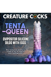 Thumbnail for XR Brands - Creature Cocks - Tenta-Queen Ovipositor Dildo with Eggs - Multicolour