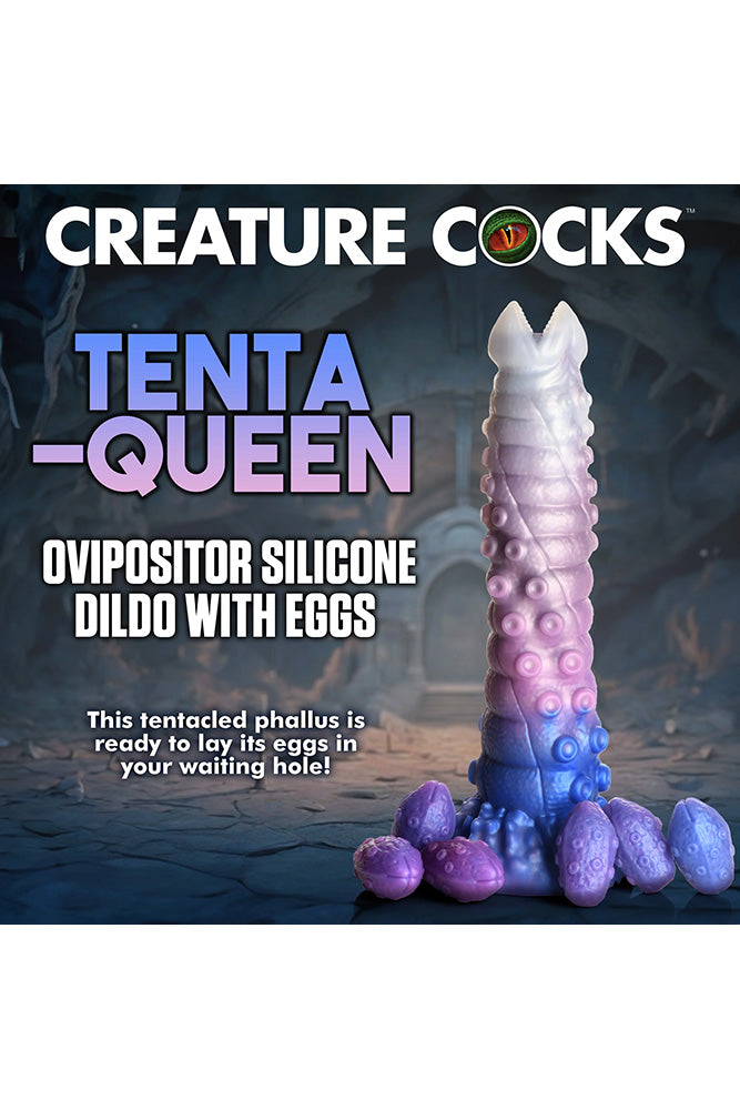 XR Brands - Creature Cocks - Tenta-Queen Ovipositor Dildo with Eggs - Multicolour - Stag Shop