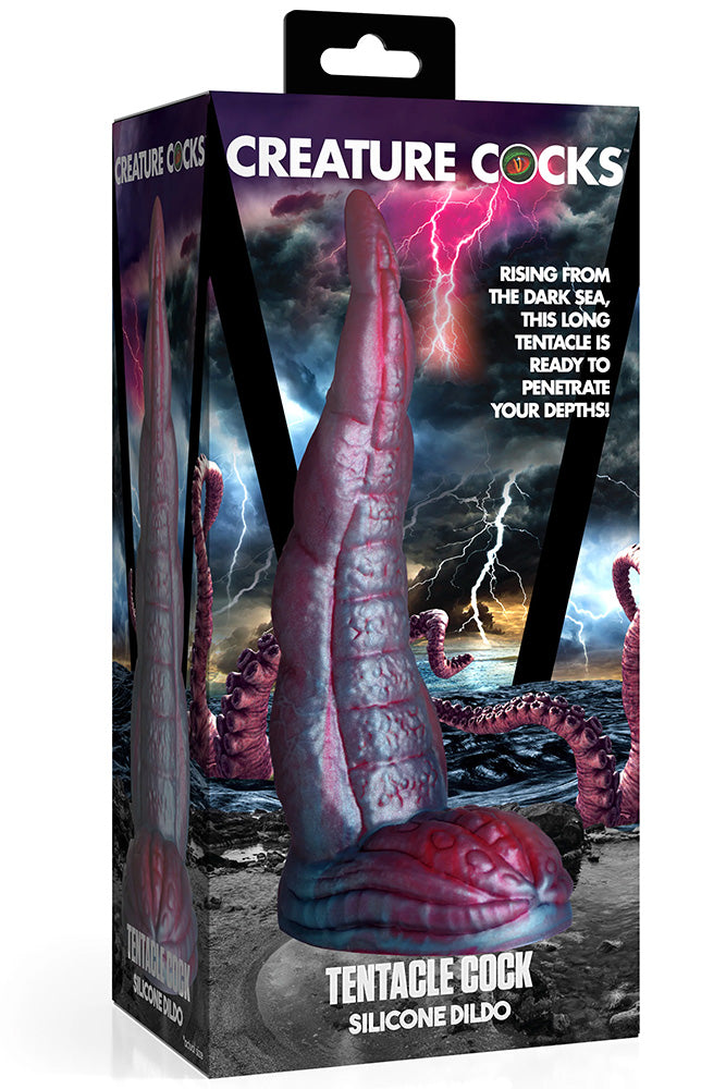 XR Brands - Creature Cocks - Tentacle Cock Silicone Dildo - Pink/Blue - Stag Shop