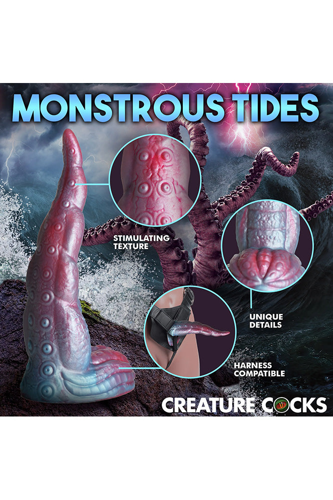 XR Brands - Creature Cocks - Tentacle Cock Silicone Dildo - Pink/Blue - Stag Shop