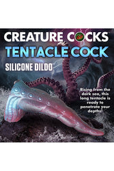 XR Brands - Creature Cocks - Tentacle Cock Silicone Dildo - Pink/Blue - Stag Shop