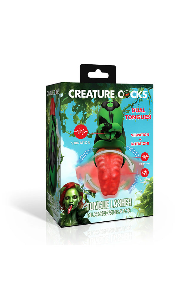 XR Brands - Creature Cocks - Tongue Lasher Dual Vibrator - Stag Shop