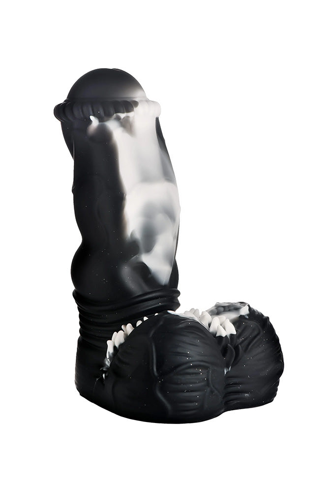 XR Brands - Creature Cocks - Venom Silicone Dildo - Black/White - Stag Shop