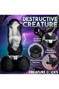 Thumbnail for XR Brands - Creature Cocks - Venom Silicone Dildo - Black/White