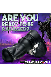 XR Brands - Creature Cocks - Venom Silicone Dildo - Black/White - Stag Shop