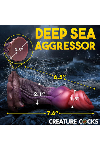 XR Brands - Creature Cocks - Deep Diver Silicone Dildo - Multicolour - Stag Shop