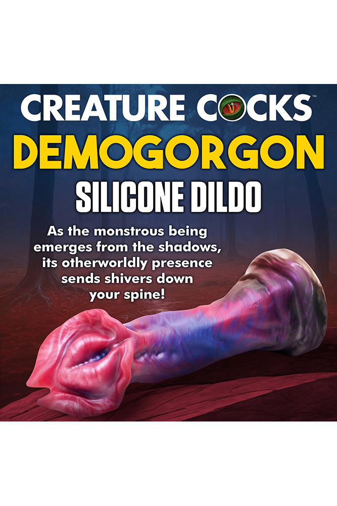 XR Brands - Creature Cocks - Demogorgon Silicone Dildo - Multicolour - Stag Shop