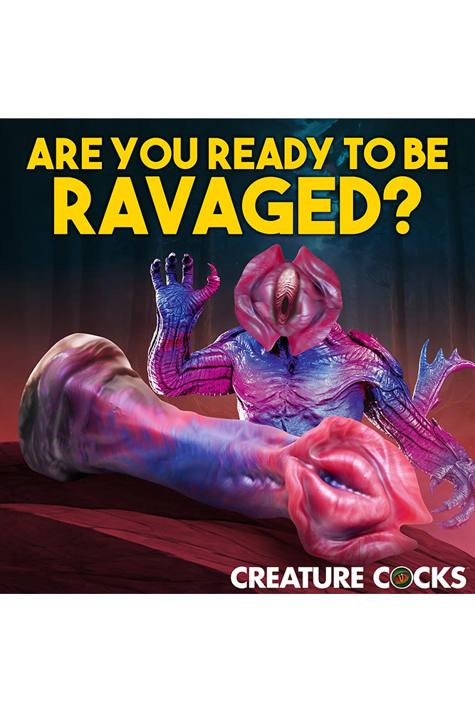 XR Brands - Creature Cocks - Demogorgon Silicone Dildo - Multicolour - Stag Shop