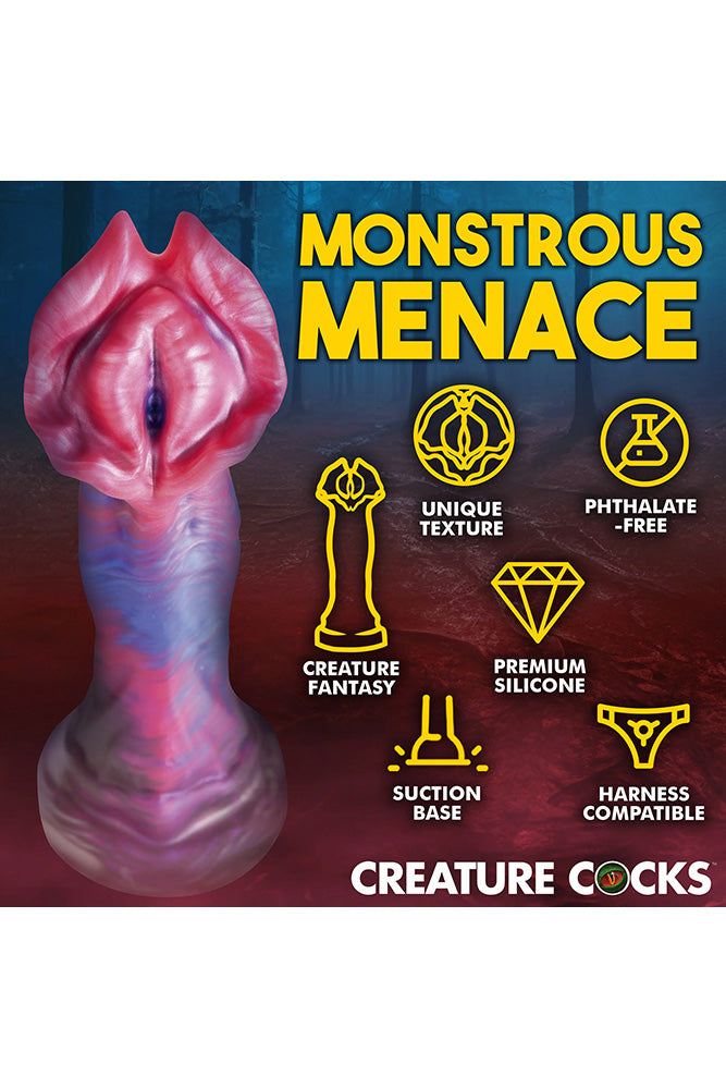 XR Brands - Creature Cocks - Demogorgon Silicone Dildo - Multicolour - Stag Shop
