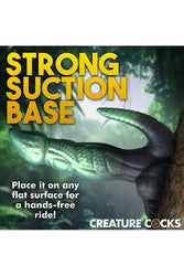 XR Brands - Creature Cocks - Dickosaur Dinosaur Silicone Dildo - Green - Stag Shop