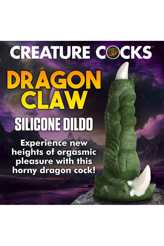 XR Brands - Creature Cocks - Dragon Claw Silicone Dildo - Green