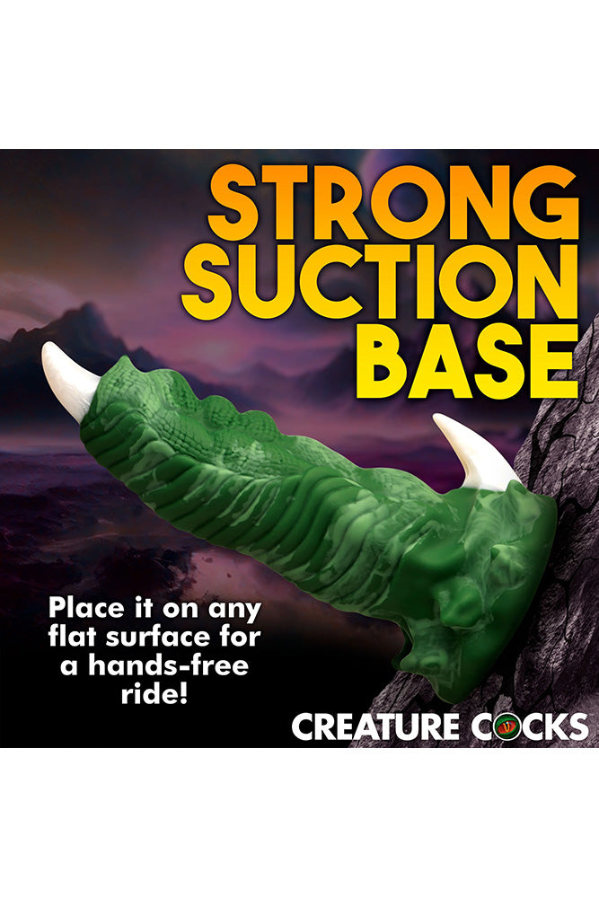 XR Brands - Creature Cocks - Dragon Claw Silicone Dildo - Green - Stag Shop