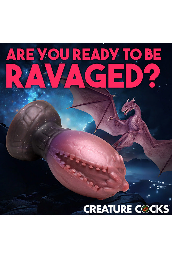 XR Brands - Creature Cocks - Dragon Hatch Silicone Egg Dildo - Multicolour - Various Sizes - Stag Shop