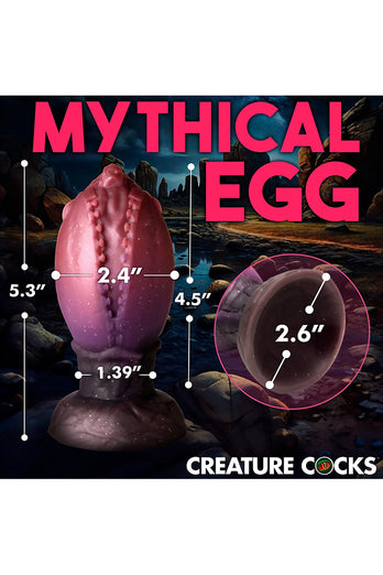 XR Brands - Creature Cocks - Dragon Hatch Silicone Egg Dildo - Multicolour - Various Sizes - Stag Shop