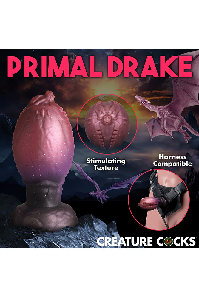 XR Brands - Creature Cocks - Dragon Hatch Silicone Egg Dildo - Multicolour - Various Sizes - Stag Shop