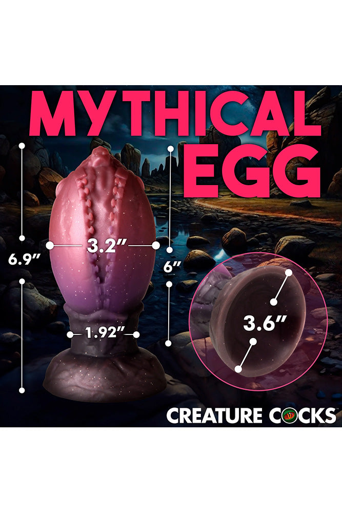 XR Brands - Creature Cocks - Dragon Hatch Silicone Egg Dildo - Multicolour - Various Sizes - Stag Shop