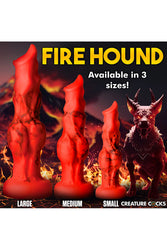 XR Brands - Creature Cocks - Fire Hound Silicone Dildo - Red - Various Sizes - Stag Shop