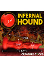 XR Brands - Creature Cocks - Fire Hound Silicone Dildo - Red - Various Sizes - Stag Shop