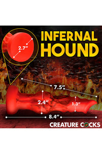 Thumbnail for XR Brands - Creature Cocks - Fire Hound Silicone Dildo - Red - Various Sizes