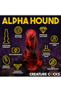 XR Brands - Creature Cocks - Hell Wolf Thrusting & Vibrating Silicone Dildo - Red - Stag Shop