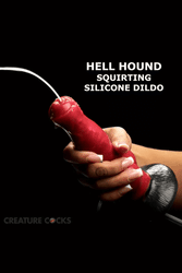 XR Brands - Creature Cocks - Hell Hound Squirting Silicone Dildo - Stag Shop
