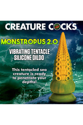XR Brands - Creature Cocks - Monstropus 2.0 Vibrating Tentacle Silicone Dildo - Multicolour - Stag Shop