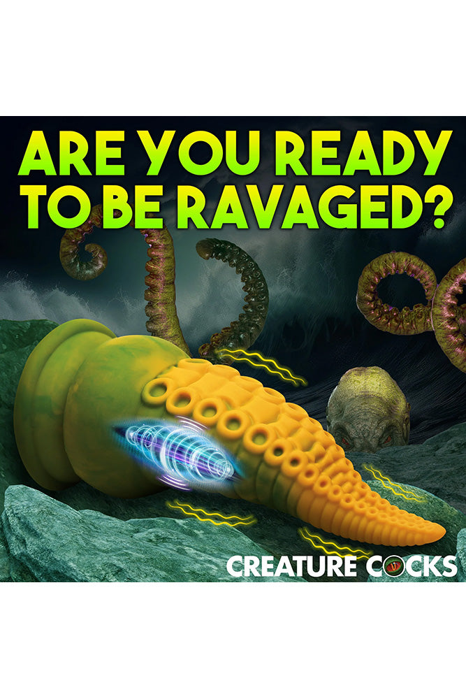 XR Brands - Creature Cocks - Monstropus 2.0 Vibrating Tentacle Silicone Dildo - Multicolour - Stag Shop