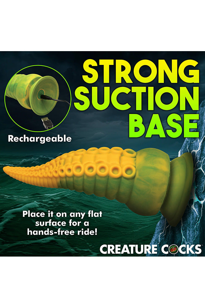 XR Brands - Creature Cocks - Monstropus 2.0 Vibrating Tentacle Silicone Dildo - Multicolour - Stag Shop