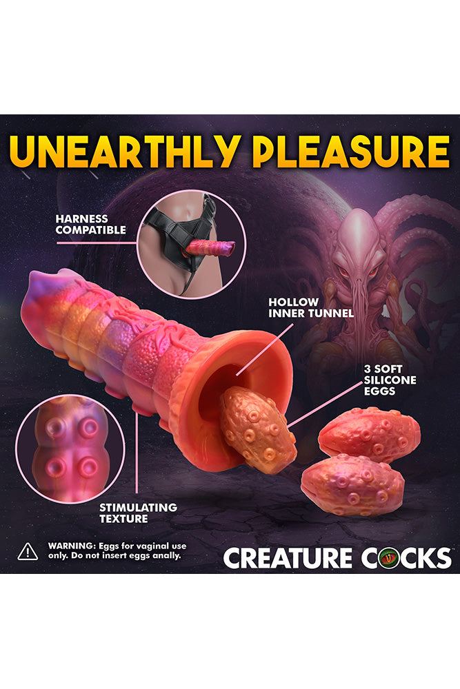 XR Brands - Creature Cocks - Nymphoid Ovipositor Silicone Dildo - Multicolour - Stag Shop