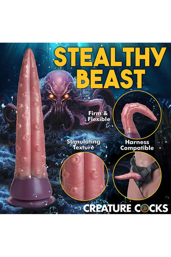 XR Brands - Creature Cocks - Octoprobe Tentacle Silicone Dildo - Pink - Stag Shop