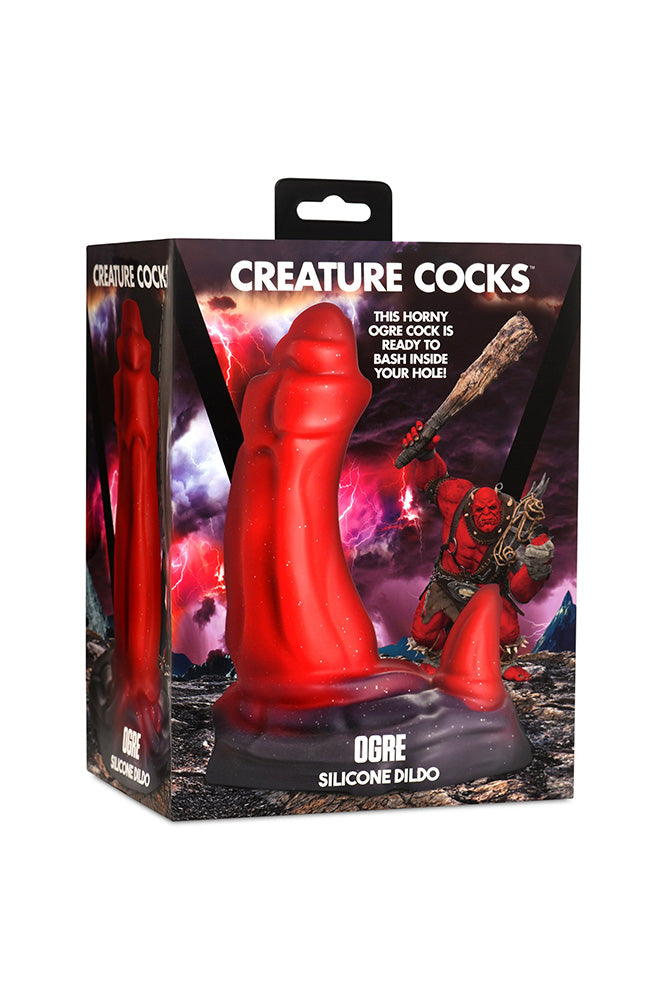 XR Brands - Creature Cocks - Ogre Silicone Dildo - Red