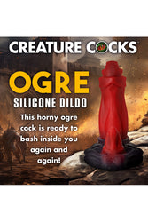 XR Brands - Creature Cocks - Ogre Silicone Dildo - Red - Stag Shop